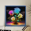 Luminous Rose Vase-11CT Stamped Cross Stitch 40*40cm/15.75*15.75in tapestrymarket