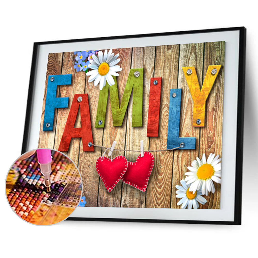 

(Multi Size) Family Round/Square Drill Diamond Painting, Round diamond 30*40cm, 501 Original