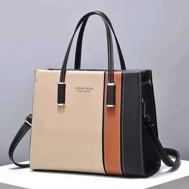 Patchwork handbag for women with adjustable strap shopify Stunahome.com