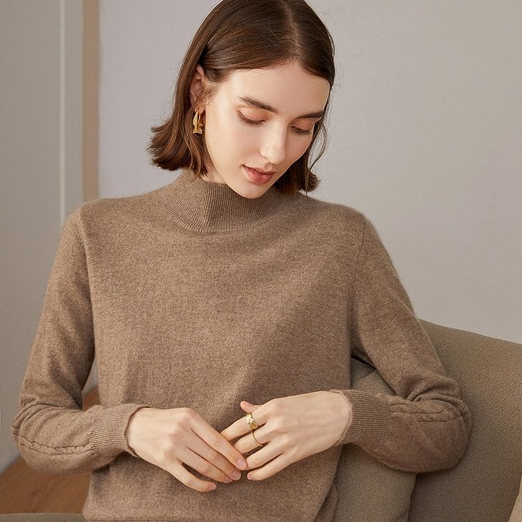 Fashion Solid Women's Cashmere Sweater-Chouchouhome