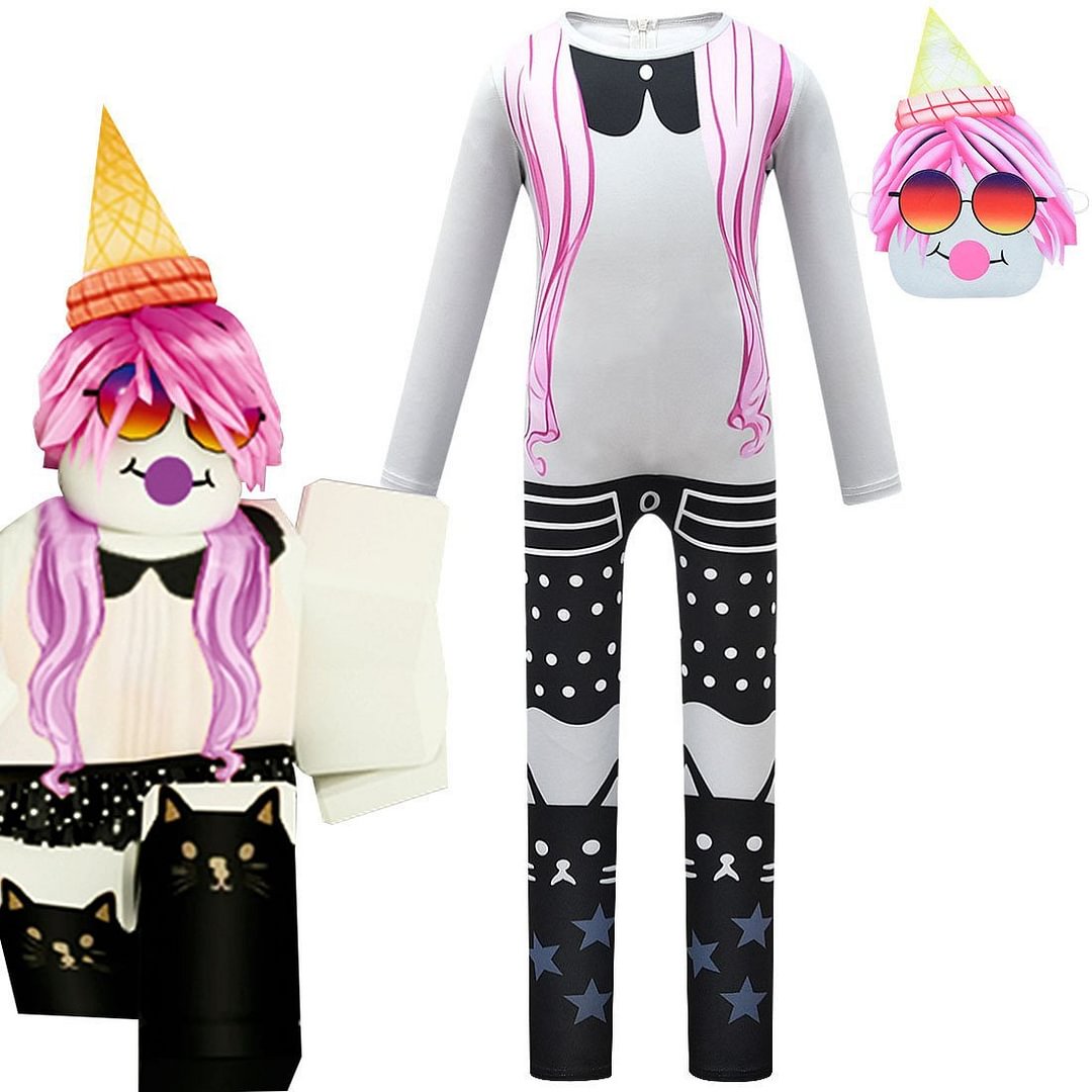 Roblox Cosplay Costume for Kids Jumpsuit Halloween Costume