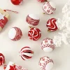 16PCS Gorgeous Painting Christmas Tree 6CM Hanging Balls Set