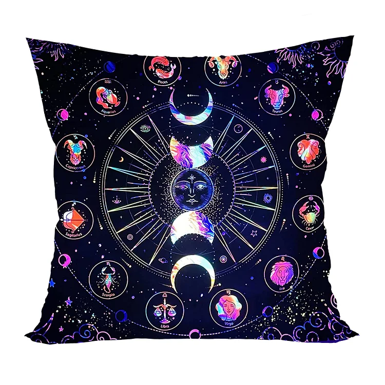 Moon Phase - Fluorescent Pillowcase 45*45cm