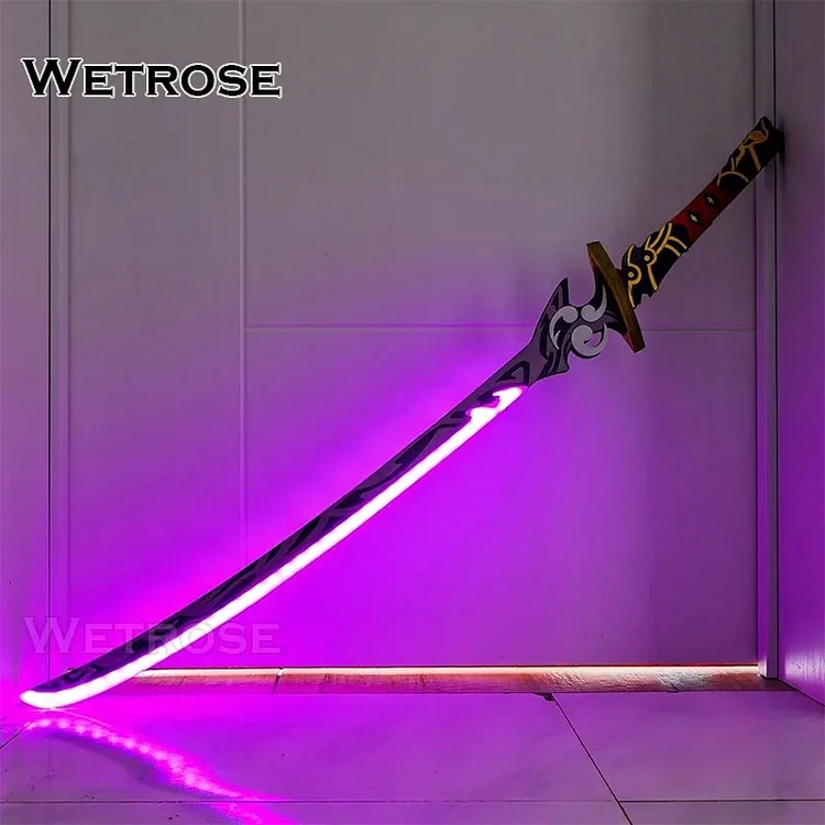 【Wetrose】In Stock Musou Isshin Sword Raiden Shogun Ultimate Blade Cosplay Props Staff Model Musou no Hitotachi Knife Weapon Xmas aliexpress Wetrose Cosplay