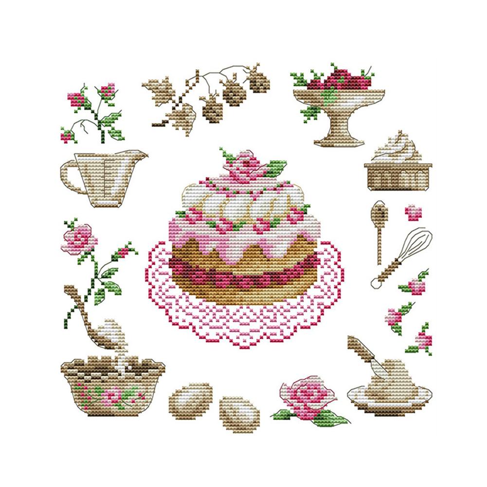 

Birthday Cake - 14CT Stamped Cross Stitch - 29*29cm, 501 Original