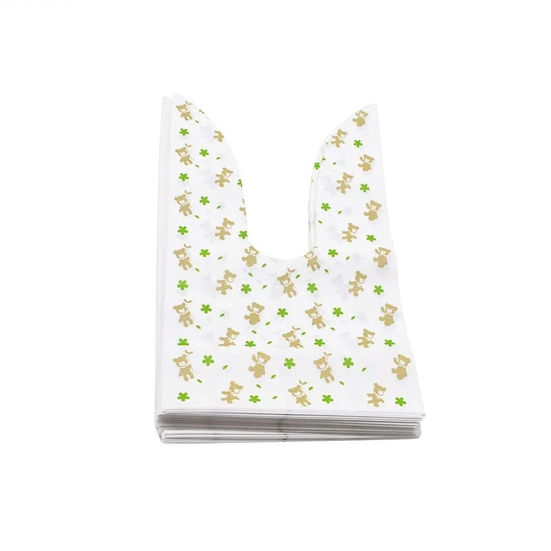 25pcs Bunny Cookies Bags Candy Biscuit Packaging Bag Birthday Wedding Favors Candy Gift Bags Easter Party Decoration Supplies