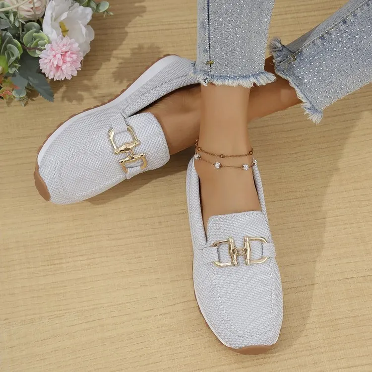 Breakj Breakj Single-Shoe Women's 2025 New Four-Season Sneakers Shallow-Mouthed Fashion Ladies Single Shoes 43 Yards
