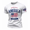 USA Independence Day T-Shirt With American Flag Design For Men by Inlyline