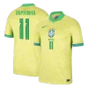 RAPHINHA #11 Brazil Home Soccer Jersey Copa America 2024