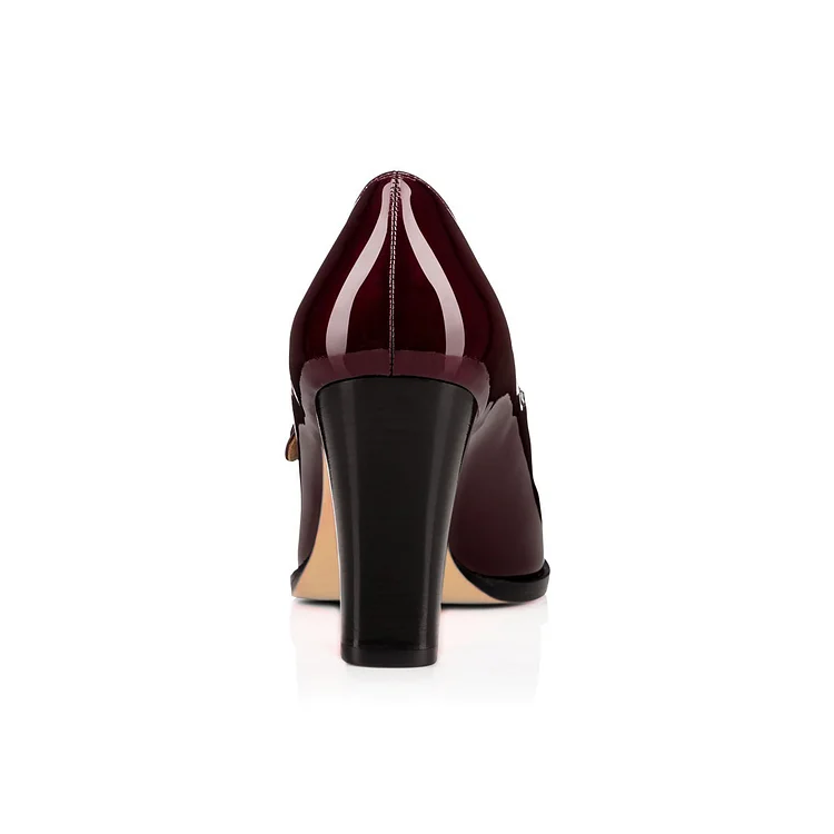 Buy Maroon Embroidered Leaf Block Heels by Sole House Online at Aza  Fashions.