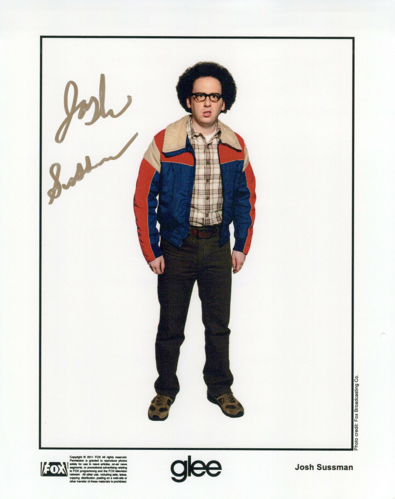 Josh Sussman Glee autographed Photo Poster painting signed 8X10 #5 Jacob Ben Israel