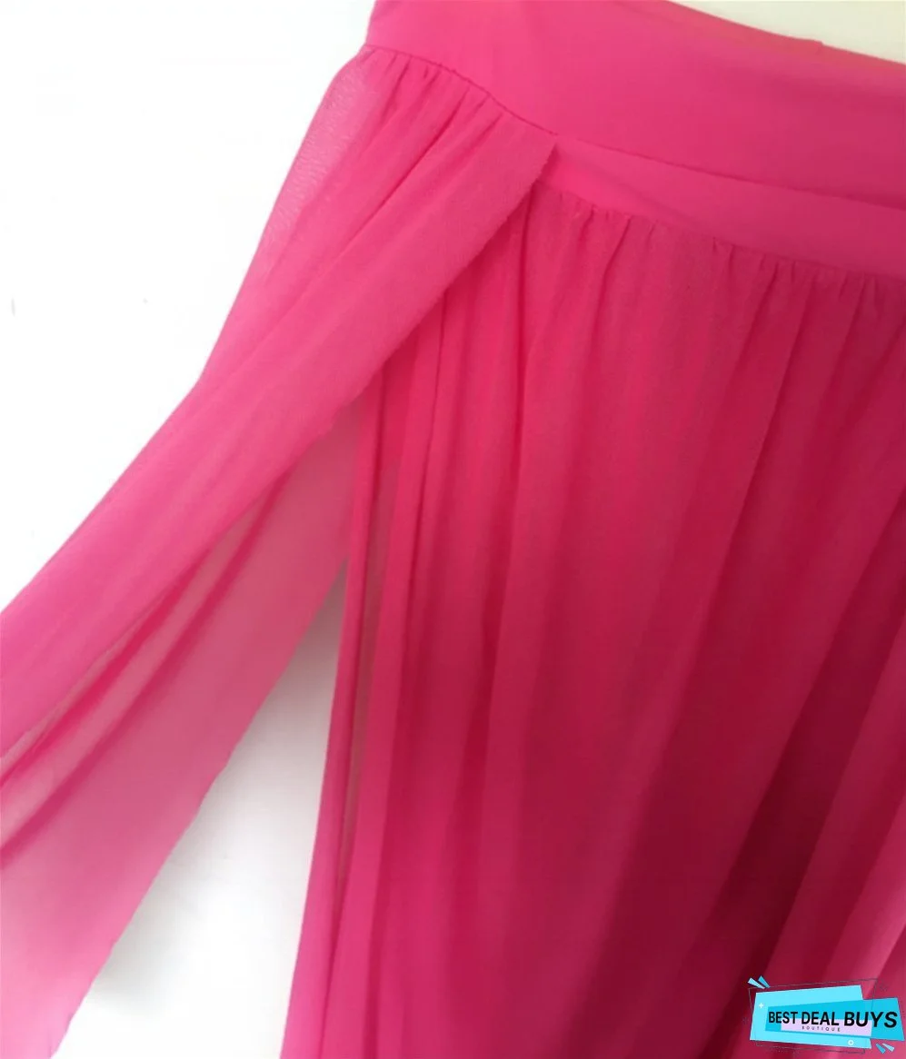 Sexy High Waist Split Net Yarn Beach Maxi Skirt