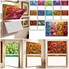 2027 New DIY Diamond Painting Flower Wall Calendar Kit 12-Month Flip Calendar Design Home Decor