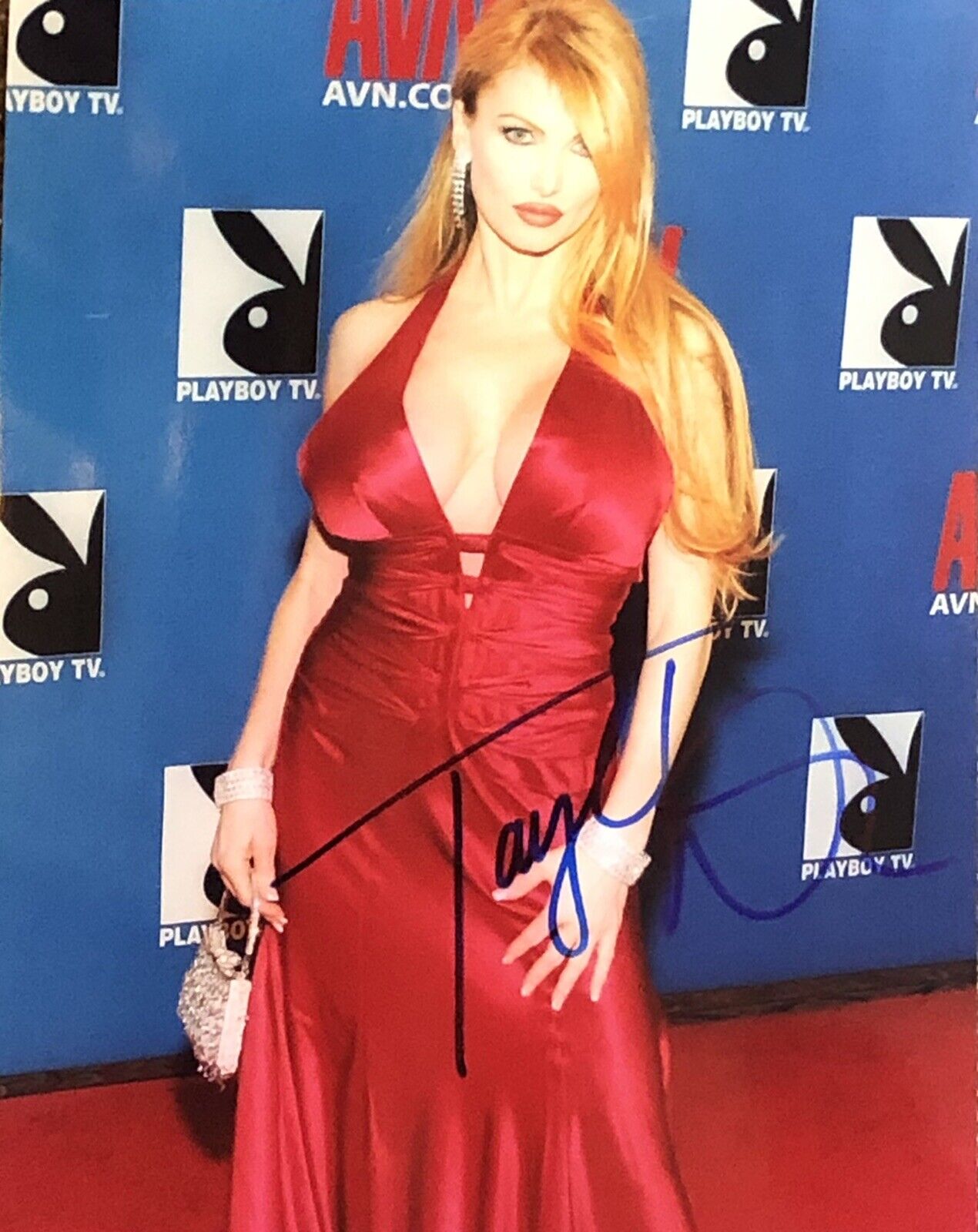 Taylor Wane Adult Star Signed 8x10 Photo Poster painting Auto Sexy Naughty America Playboy Rare