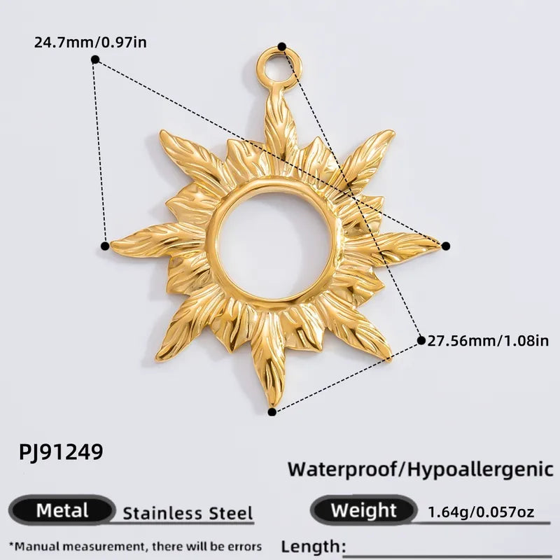 1 Piece 11.34*11.08mm 24.65*13.62mm 4.29*24.15mm 304 Stainless Steel Zircon 18K Gold Plated Tree Heart Shape Candy Jewelry Accessories Pendant