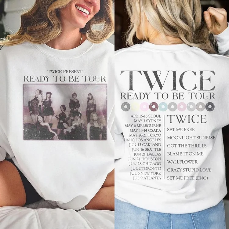 TWICE 5th World Tour READY TO BE Alumb Tracklist Sweatshirt
