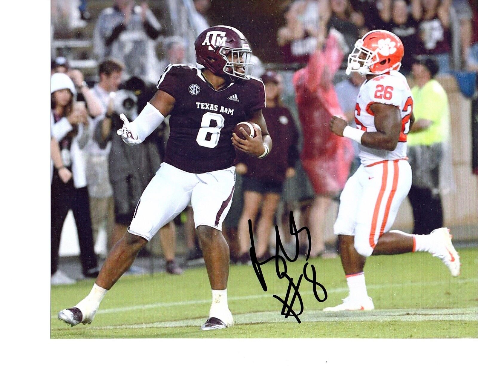 Kingsley Keke Texas A&M Aggies signed autographed 8x10 football Photo Poster painting 2019 NFL h