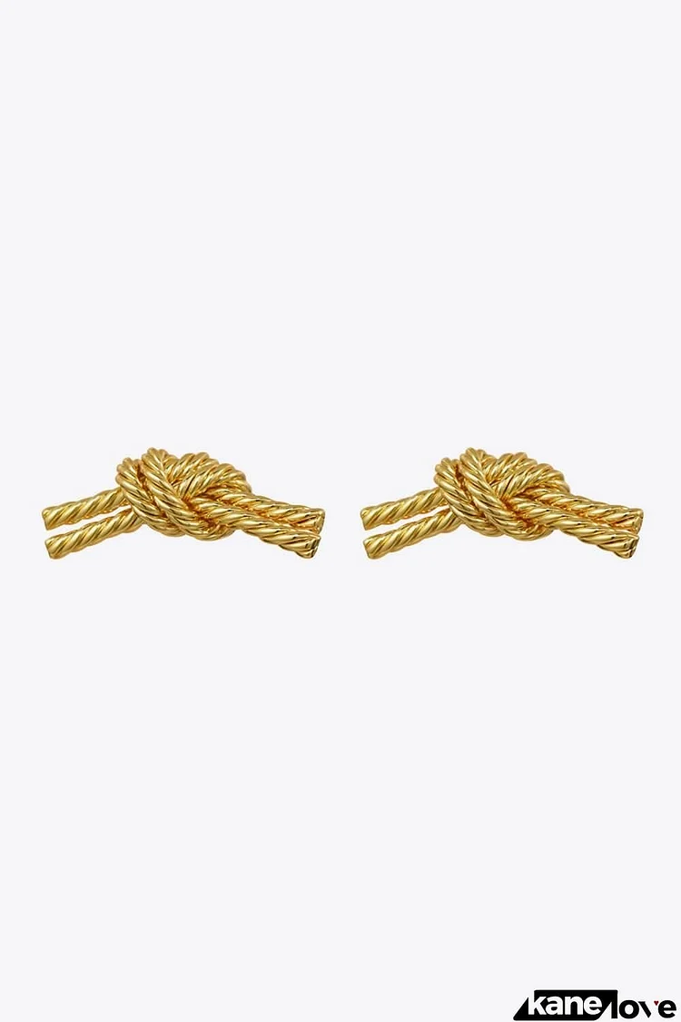 18K Gold Plated Twisted Earrings