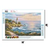 Lighthouse By The Sea  | Full Round Diamond Painting Kits