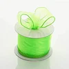 10 Yards | 2.5" Apple Green Sheer Organza Wired Edge Ribbon