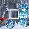 8pcs DIY Diamond Painting Coaster Kit With Holder - Winter Snow