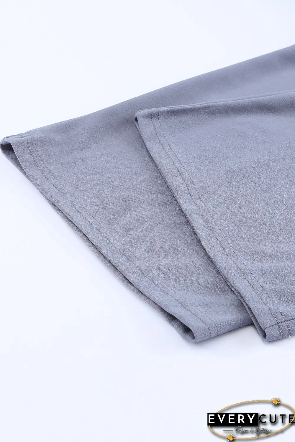 Gray Oh So Glam Belted Wide Leg Jumpsuit