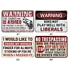 (Multi Style)Warning - Vintage Metal Signs(8*12Inch) - Warning