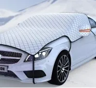 JD Magnetic Auto Exterior Front/Rear Windshield Block Cover Visor Car Sunshade Grey PE Business/Luxury Universal Fit Snow Ice