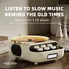 Retro Portable CD Player With Built-In 4000 mAh Battery and Bluetooth, CD, and TF Card Multi-Mode Playback