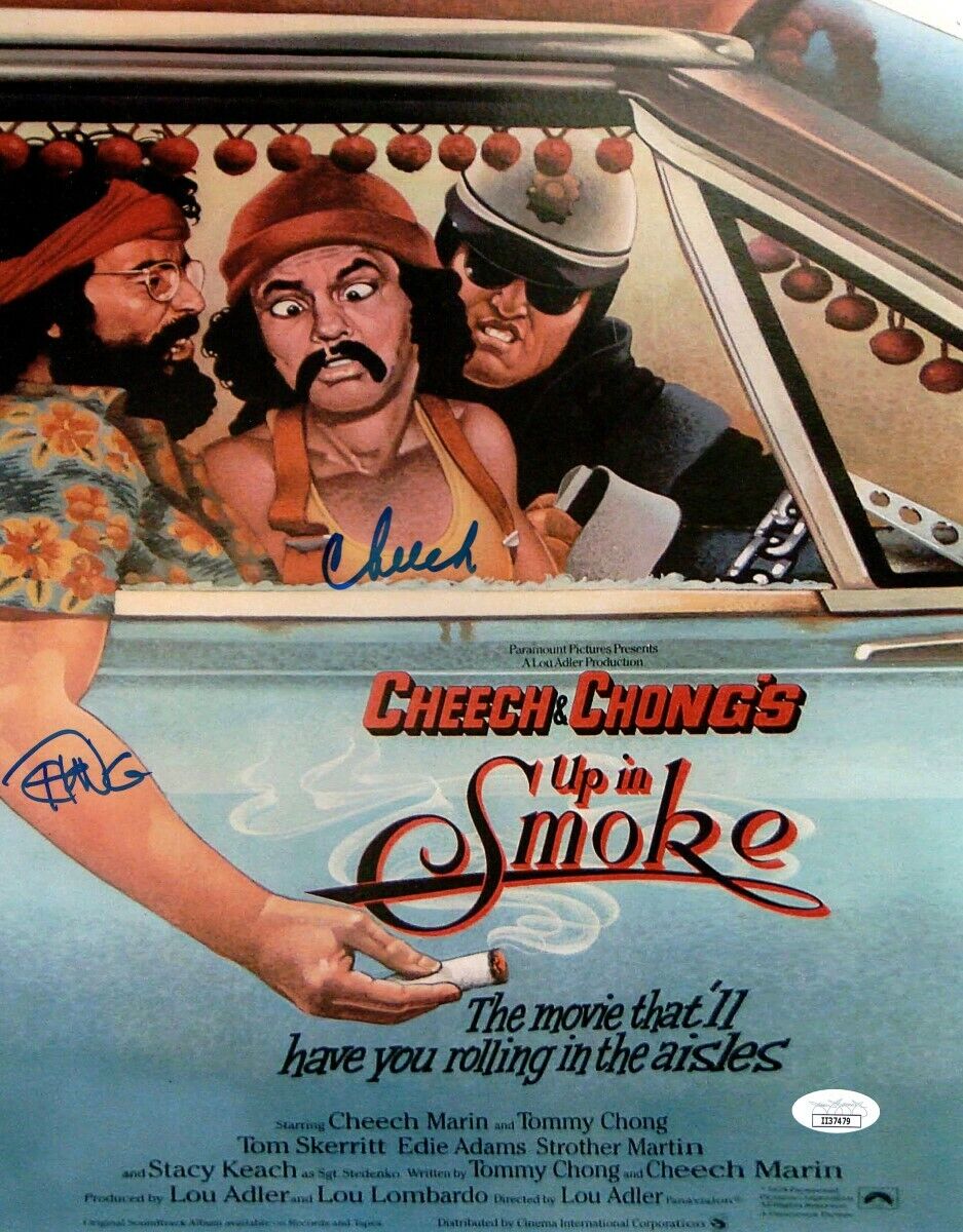 Cheech and Chong Dual Signed Autographed 11X14 Photo Poster painting Up In Smoke JSA II37479