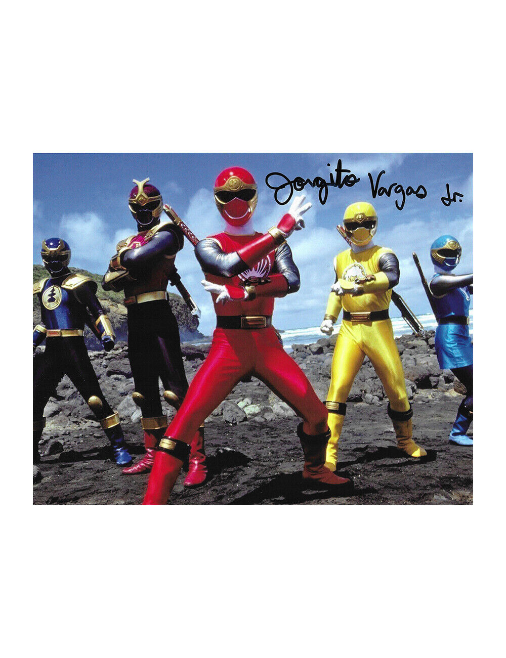 10x8 Power Rangers Ninja Storm Print Signed By Jorgito Vargas Jr. 100% + COA