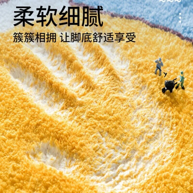 Athvotar Bedroom Long Carpet Super-Density Fluffy Plush Kawaii Bedside Floor Mat Absorbent Non-Slip Bathroom Doormat Area Rugs