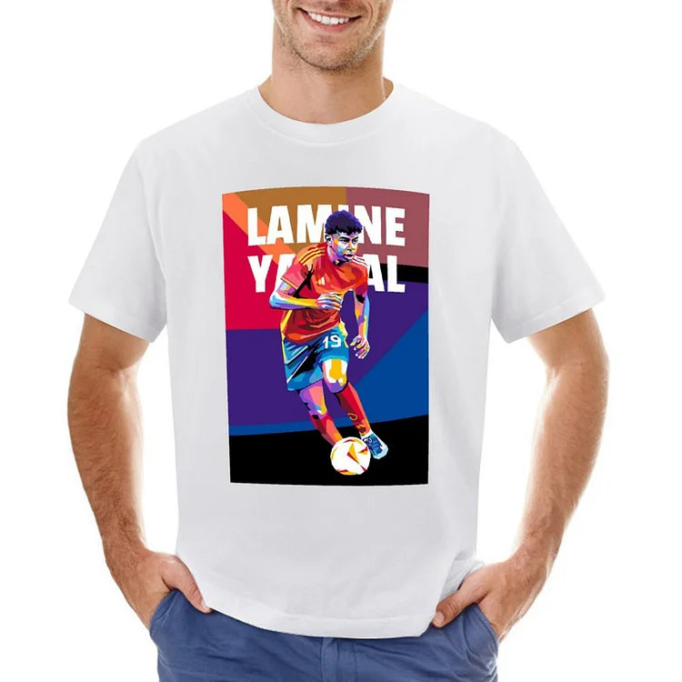 Lamine Yamal Inspired in WPAP Pop Art Men's T-shirt
