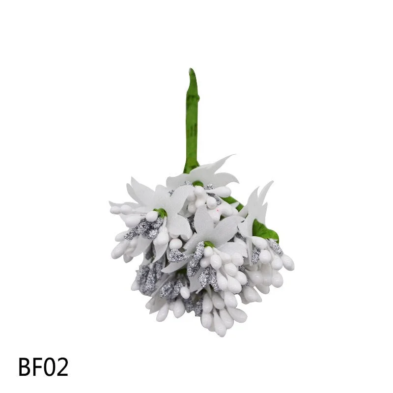 12PCS/lot Mulberry party Artificial Flower Stamen wire stem/marriage leaves stamen DIY wreath wedding box decoration Fake flower