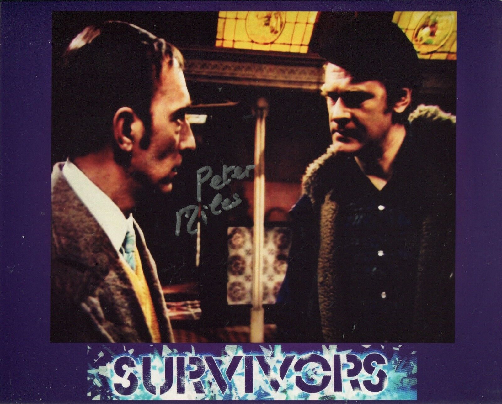 Cult 1970's TV Sci-Fi series SURVIVORS 8x10 Photo Poster painting signed by actor Peter Miles