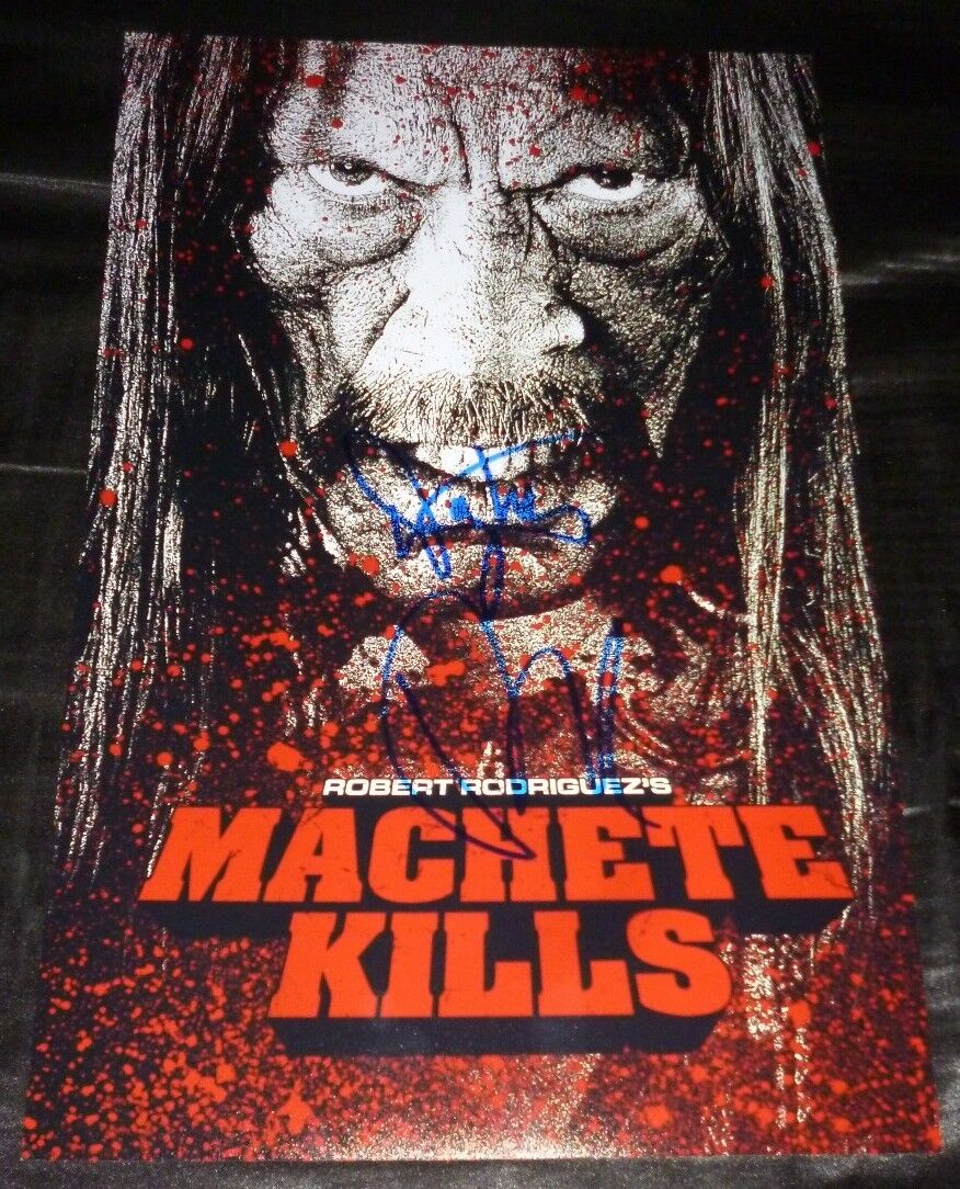 DANNY TREJO & ROBERT RODRIGUEZ Authentic Hand-Signed MACHETE KILLS