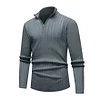 Men's Stylish Half-Zip Ribbed Sweater by Inlyline