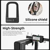 Smart U-Shaped Lock NFC Bicycle Lock Silicone Motorcycle Road Bike U-Shaped Folding Bike Anti-Theft Lock