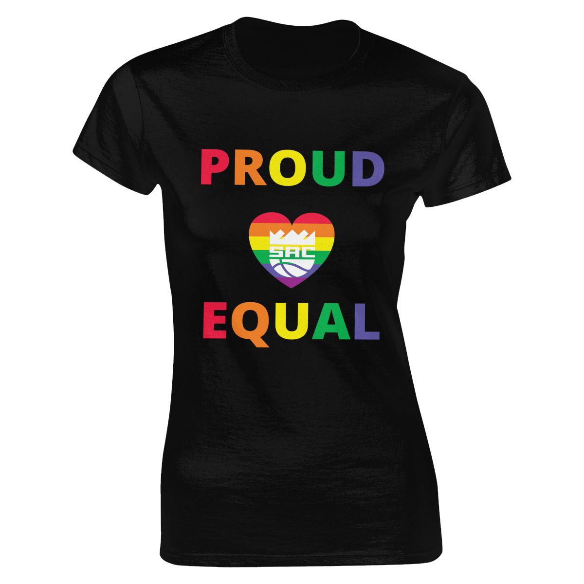 Sacramento Kings Proud & Equal Pride Women's Crewneck T-Shirt