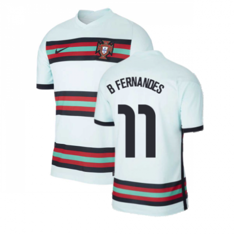 Portugal Bruno Fernandes 11 Away Shirt Kit UEFA Euro 2020