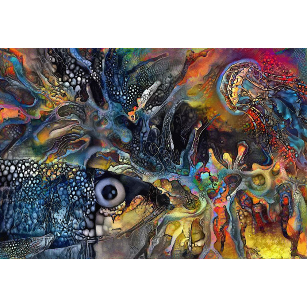 

Fish - 11CT Stamped Cross Stitch - 40*60CM, 501 Original