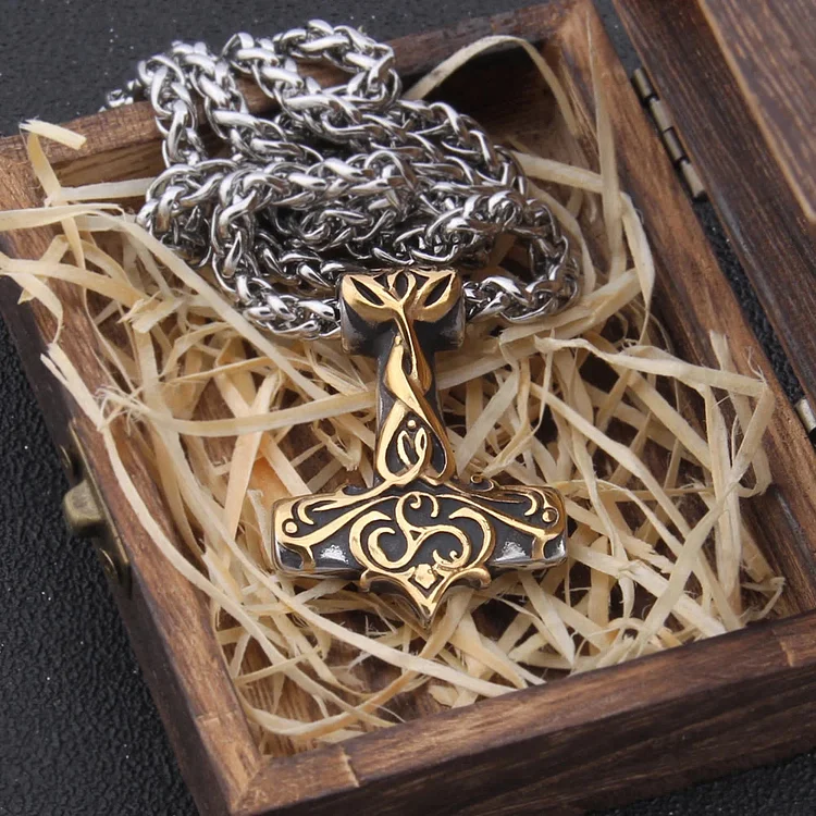 Coutureaura Mjolnir Thor's Hammer Power Necklace