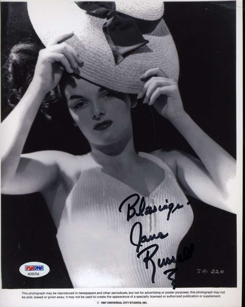 Jane Russell Hand Signed Psa Dna Coa 8x10 Photo Poster painting Autographed Authentic 6