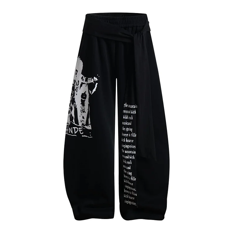 Lyric Shade Ultra-Wide Wrap Fleece Trousers &ndash; Rock-Inspired Puddle Stack Sweatpants