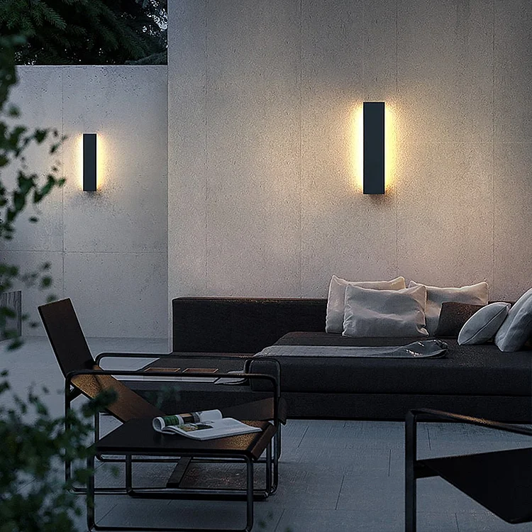 Outdoor Modern Waterproof Long Strip Bright LED Wall Light for Villa Courtyard - Appledas