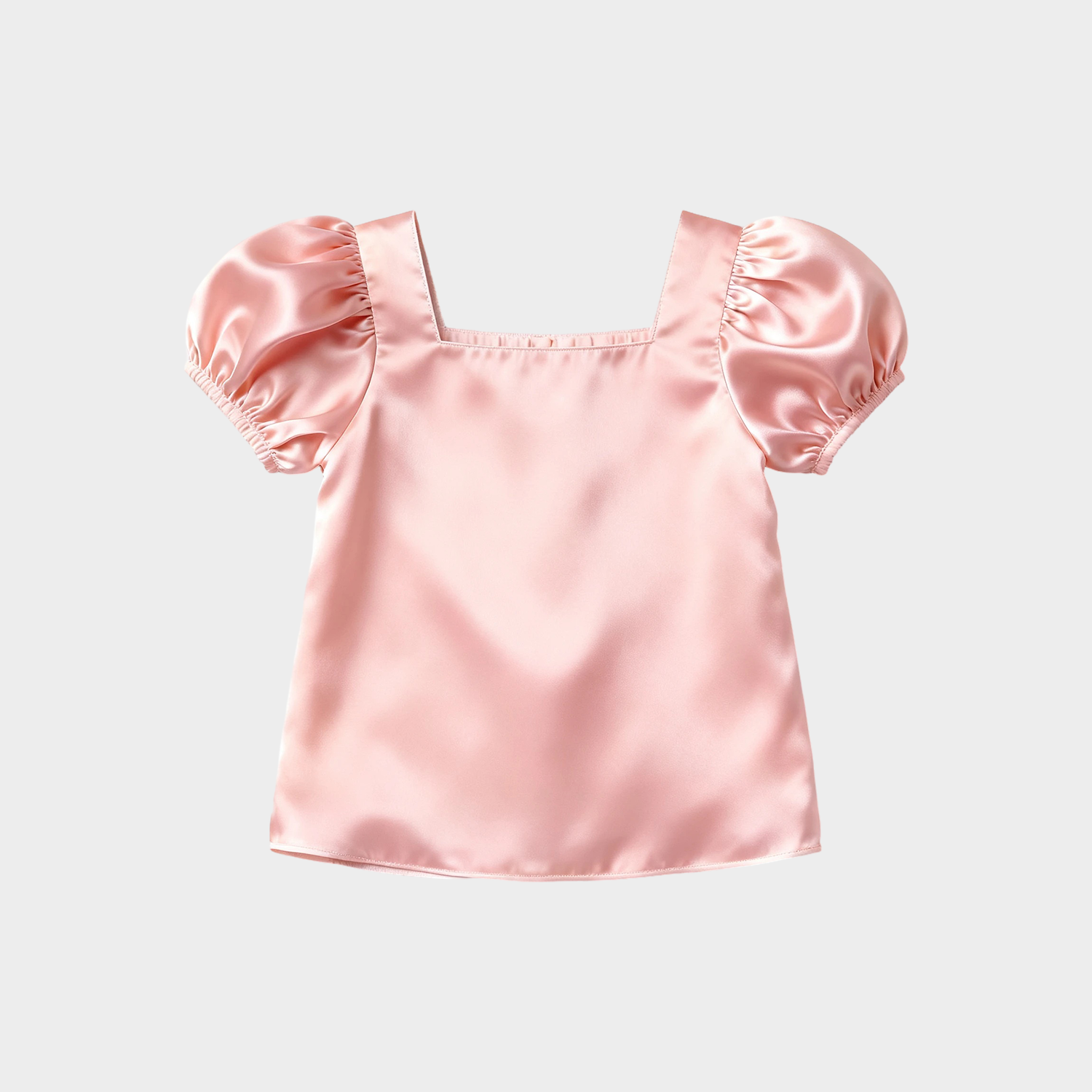 Enchanting Puff-Sleeve Silk Baby Girl Shirt REAL SILK LIFE