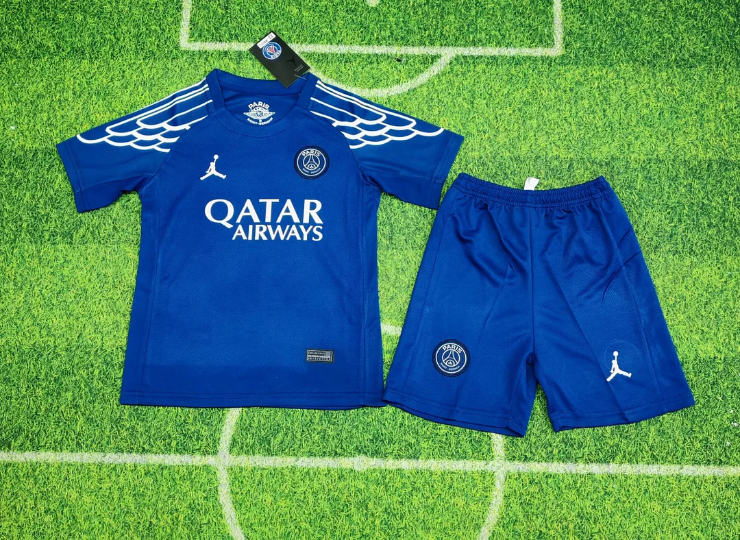 24/25 PSG Paris Saint Germain Fourth Away Kids Kit Football jersey Thai Quality