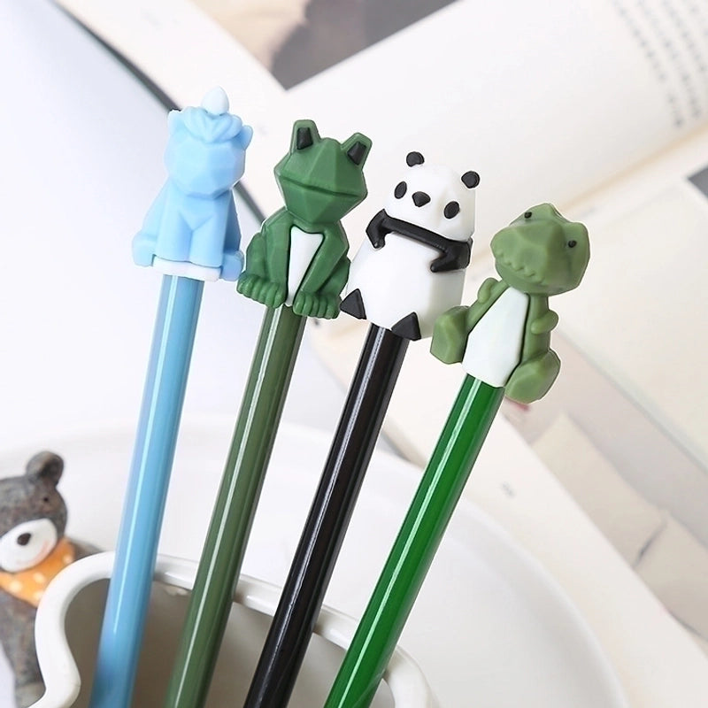 Cute Cartoon 3d Animal Shape Black Gel Pen Creative Stationery