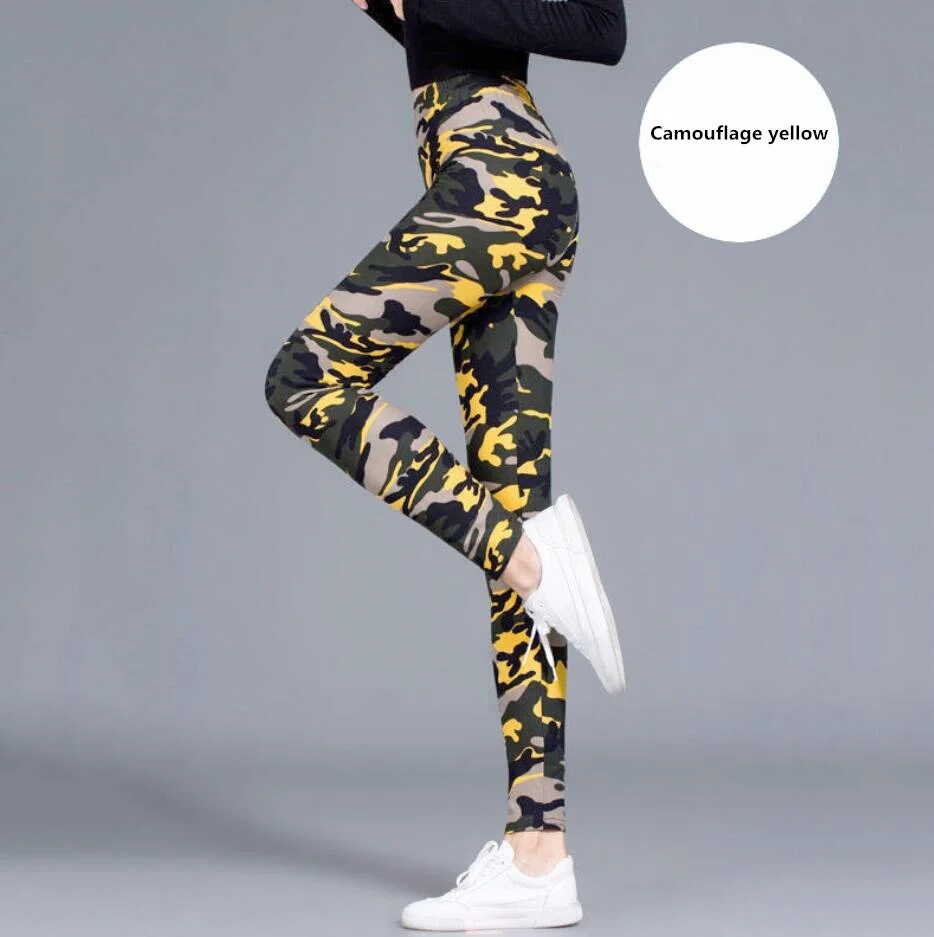 Women Fashion Camouflage Leggings Sexy Print Femme Push Up Pants Casual Camo Sport Workout Fitness Legging
