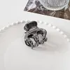 Stylish Metallic Silver Grey Hair Claws